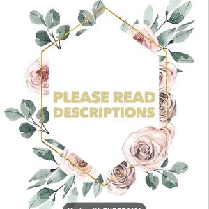 Please read descriptions ☺️